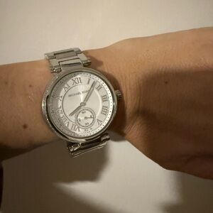 Michael Kors Silver Roman Numeral Watch